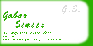 gabor simits business card